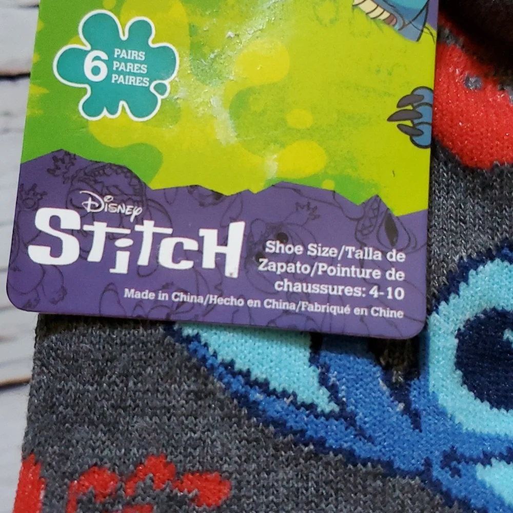 🆕️ DISNEY STITCH NO-SHOW SOCKS (6 PAIRS) 🌸